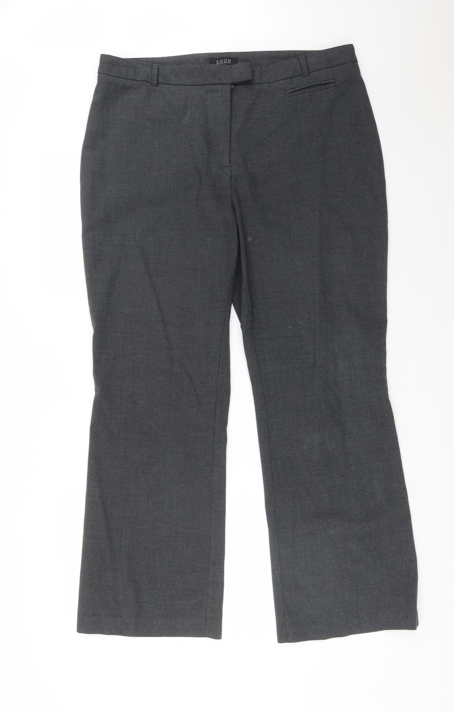Womens UK Size 16 Soon Regular Fit  Grey Trousers