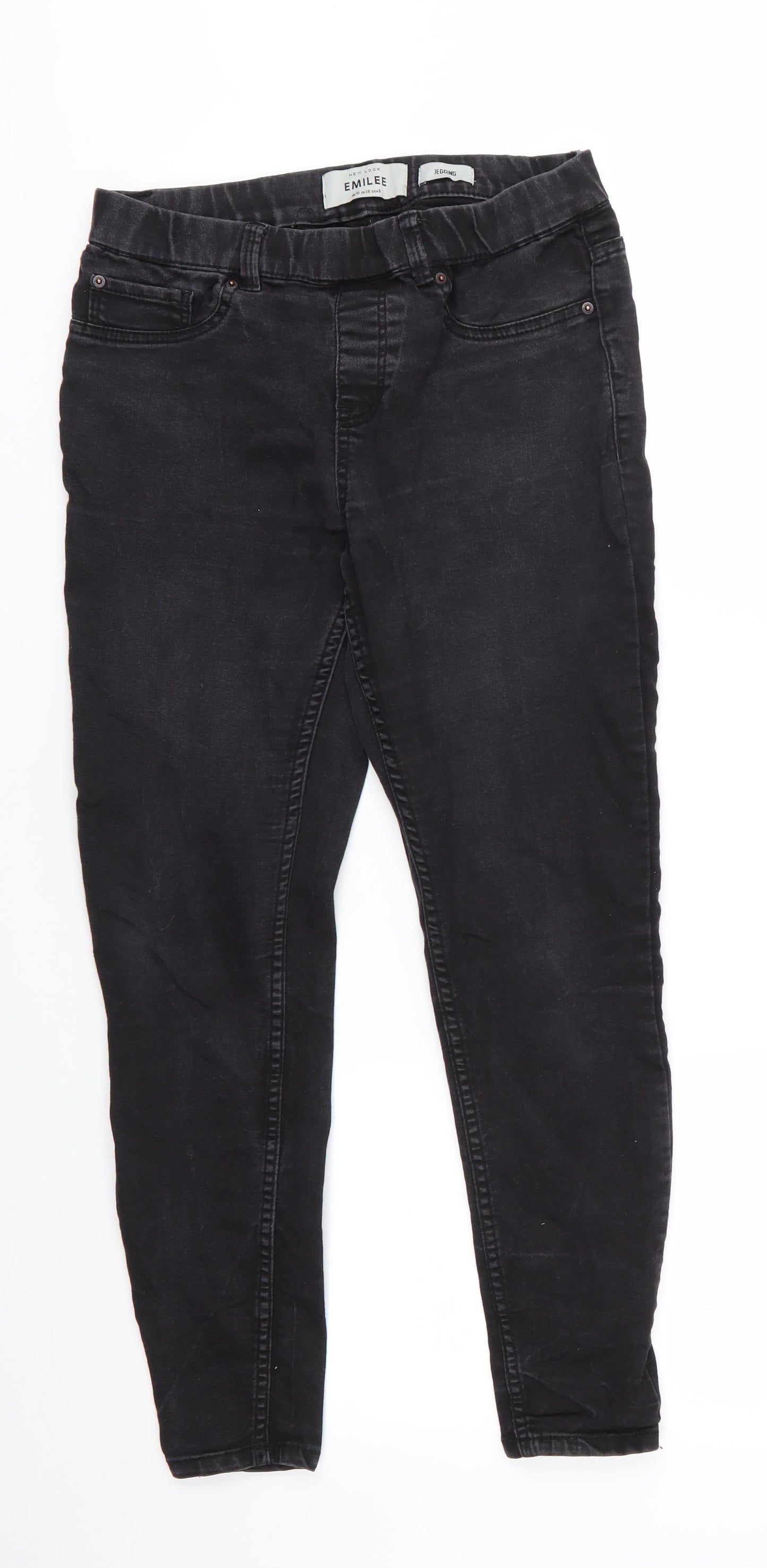 New Look Womens Black  Cotton Jegging Jeans Size 10 L24 in Regular  - Cropped Emilee