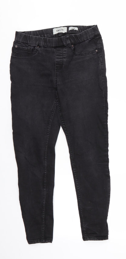 New Look Womens Black  Cotton Jegging Jeans Size 10 L24 in Regular  - Cropped Emilee