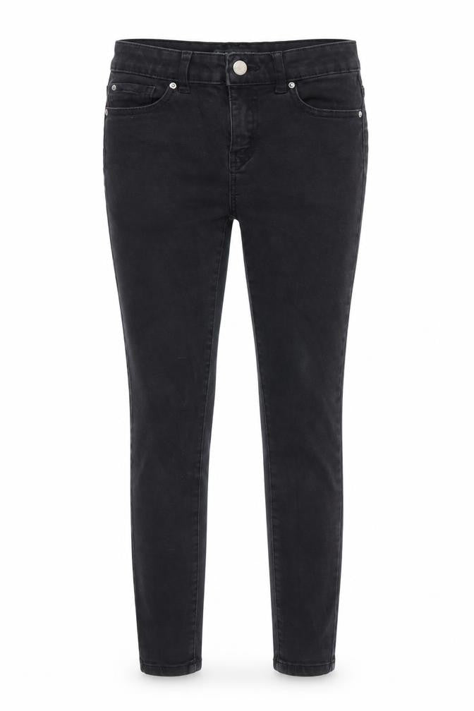 Front view of Denim Co women’s black cotton skinny jeans, size UK 10, 26-inch leg regular