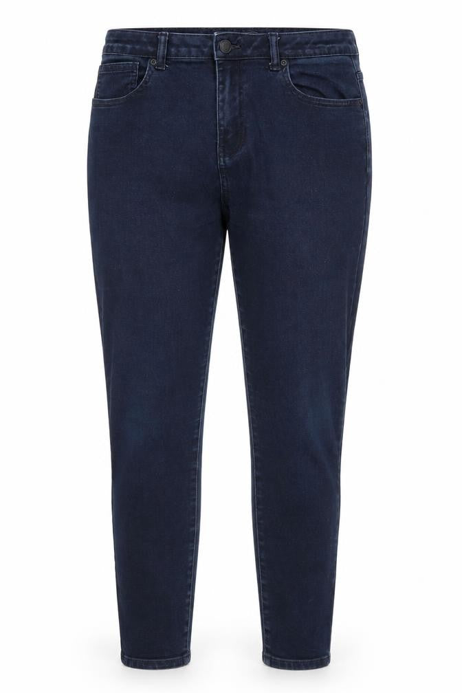 Front view of Avenue Denim women’s blue cotton skinny jeans, size UK 14, 27-inch leg regular - indigo mix
