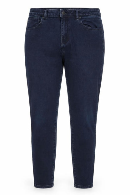 Front view of Avenue Denim women’s blue cotton skinny jeans, size UK 14, 27-inch leg regular - indigo mix