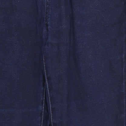 Avenue Denim Womens Blue  Cotton Skinny Jeans Size 14 L27 in Regular  - Indigo Mix