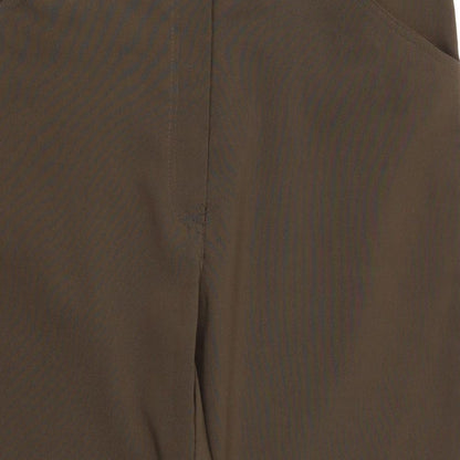 Biaggini Womens Green  Polyester Cropped Trousers Size 16 L22 in Regular  - Dark Olive Green