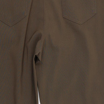 Biaggini Womens Green  Polyester Cropped Trousers Size 16 L22 in Regular  - Dark Olive Green