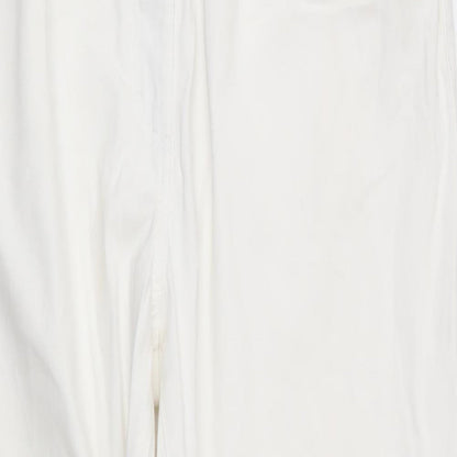 Damart Womens White  Cotton Straight Jeans Size 20 L26 in Regular  - Side Elastication Soft texture