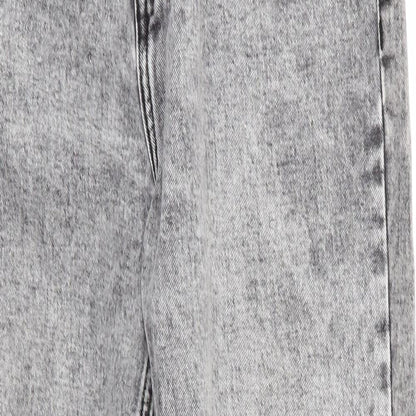 Misspap Womens Black  Cotton Skinny Jeans Size 10 L27 in Regular  - Black Grey Stonewash