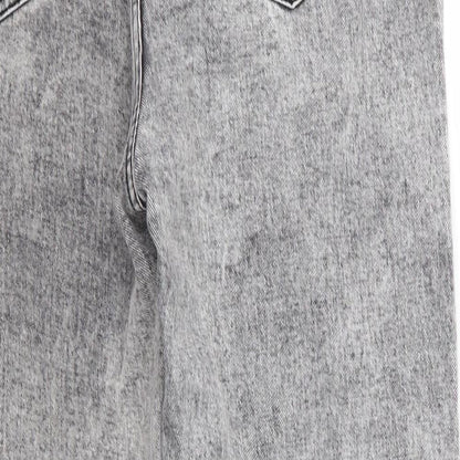 Misspap Womens Black  Cotton Skinny Jeans Size 10 L27 in Regular  - Black Grey Stonewash