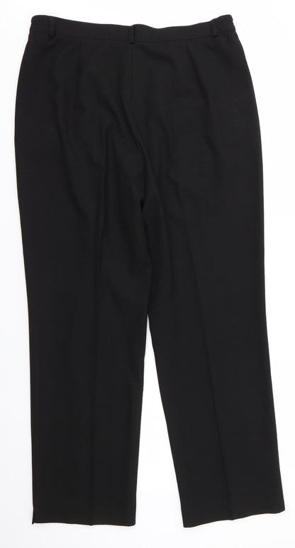 Valerie Herman Womens Black  Polyester Trousers  Size 16 L28.5 in Regular  - Side Elastication