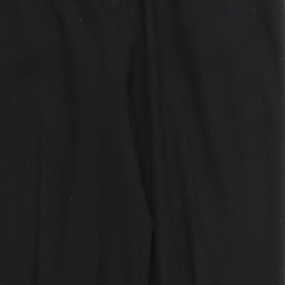 Valerie Herman Womens Black  Polyester Trousers  Size 16 L28.5 in Regular  - Side Elastication