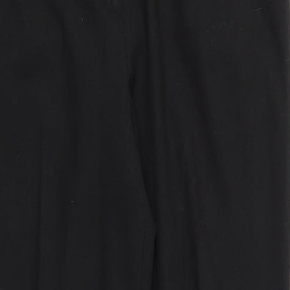 Valerie Herman Womens Black  Polyester Trousers  Size 16 L28.5 in Regular  - Side Elastication