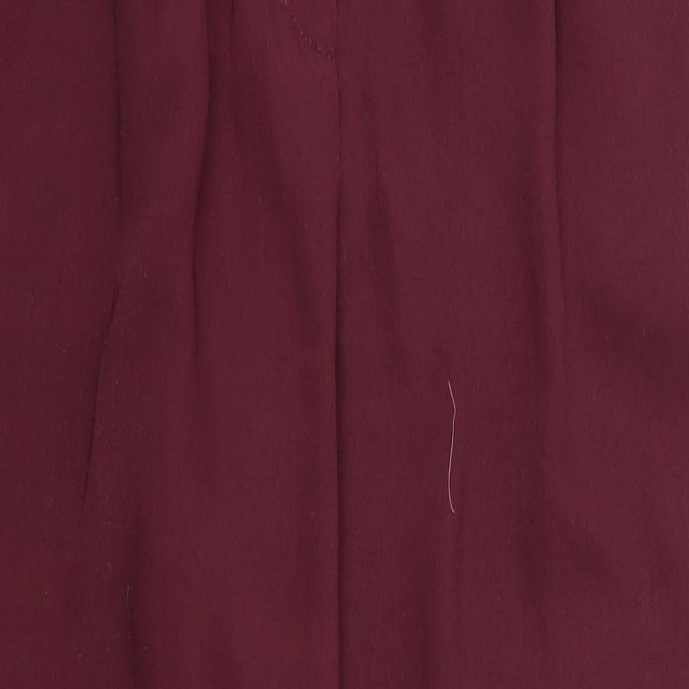 Womens UK Size 8 H&M Regular Fit Cropped Brown Trousers