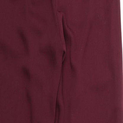 Womens UK Size 8 H&M Regular Fit Cropped Brown Trousers