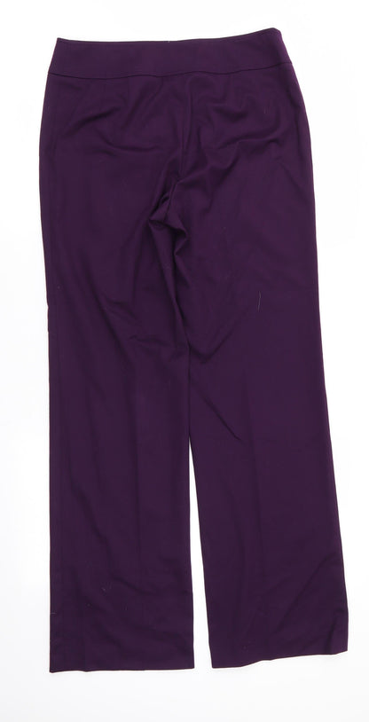 Planet Womens Purple  Polyester Trousers  Size 8 L31 in Regular  - Wide Legged