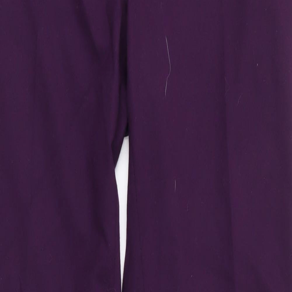 Planet Womens Purple  Polyester Trousers  Size 8 L31 in Regular  - Wide Legged