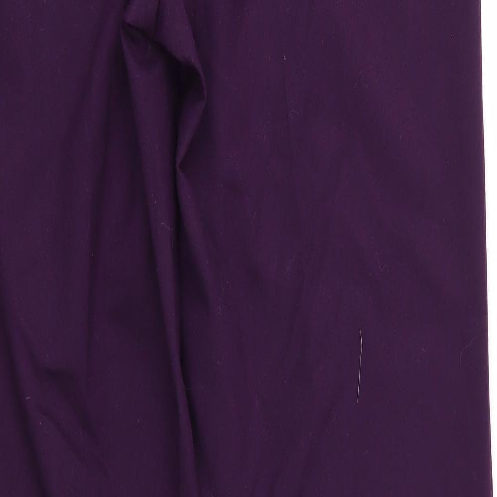 Planet Womens Purple  Polyester Trousers  Size 8 L31 in Regular  - Wide Legged