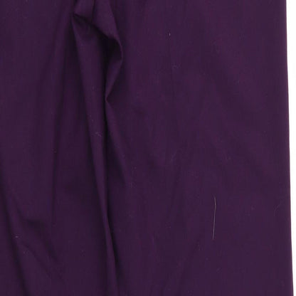 Planet Womens Purple  Polyester Trousers  Size 8 L31 in Regular  - Wide Legged