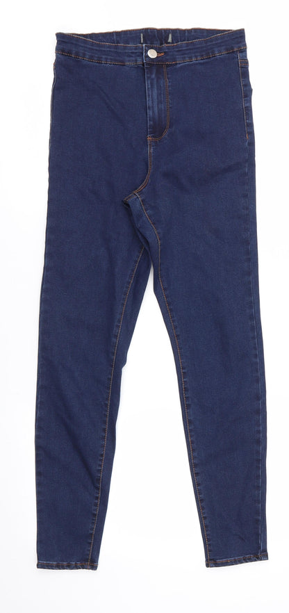 Denim Co Womens Blue  Cotton Skinny Jeans Size 10 L27 in Regular  - Indigo Mix