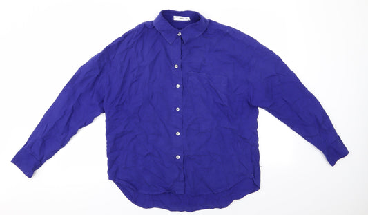 Mens UK Size M MNG Blue  Button-Up Long Sleeve Casual Shirt
