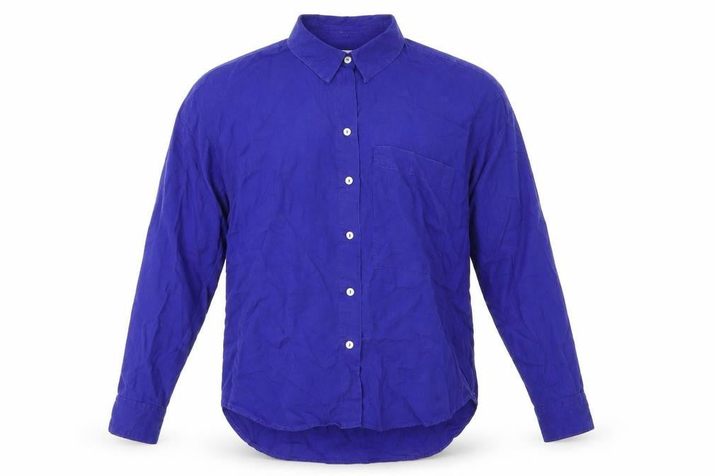 Mens UK Size M MNG Blue  Button-Up Long Sleeve Casual Shirt