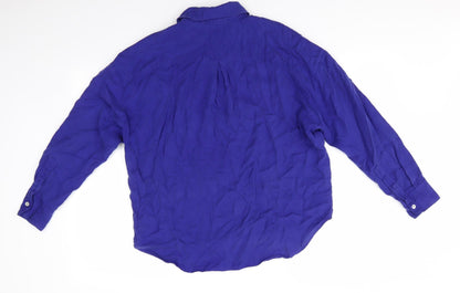 Mens UK Size M MNG Blue  Button-Up Long Sleeve Casual Shirt