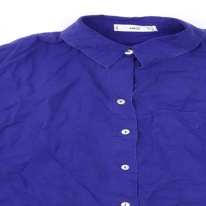 Mens UK Size M MNG Blue  Button-Up Long Sleeve Casual Shirt