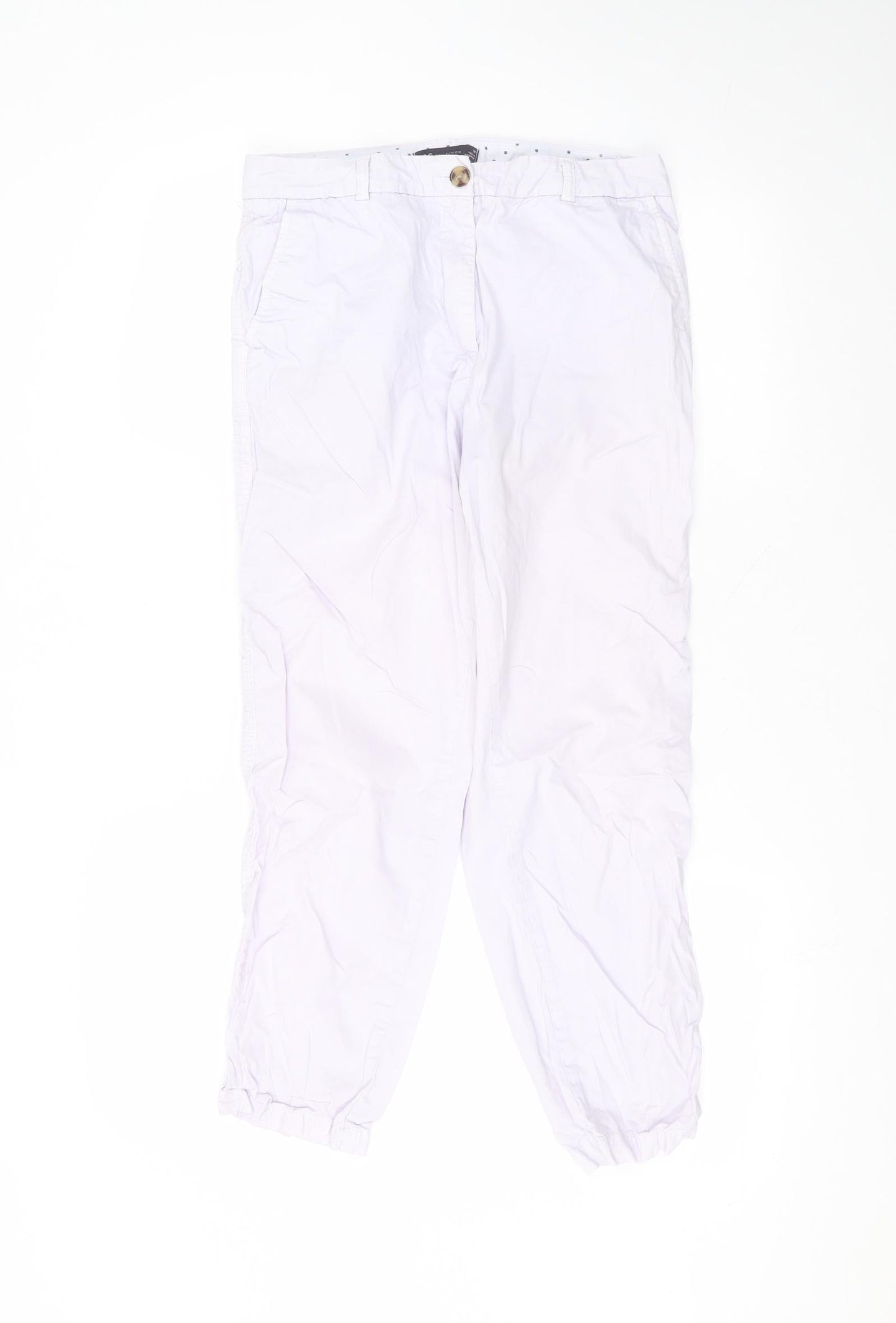 Womens UK Size 10 Marks and Spencer Regular Fit  Purple Trousers