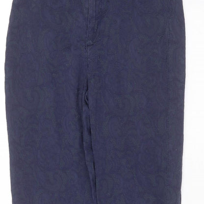 The White Stuff Womens Blue  Cotton Trousers  Size 10 L25 in Regular