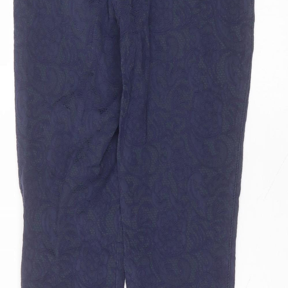The White Stuff Womens Blue  Cotton Trousers  Size 10 L25 in Regular