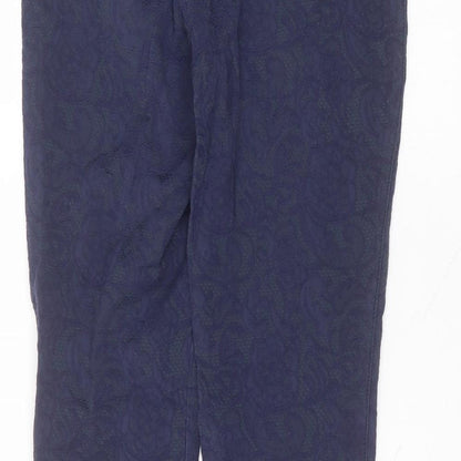 The White Stuff Womens Blue  Cotton Trousers  Size 10 L25 in Regular