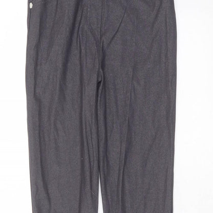 Select Womens Black  Cotton Trousers  Size 12 L28 in Regular