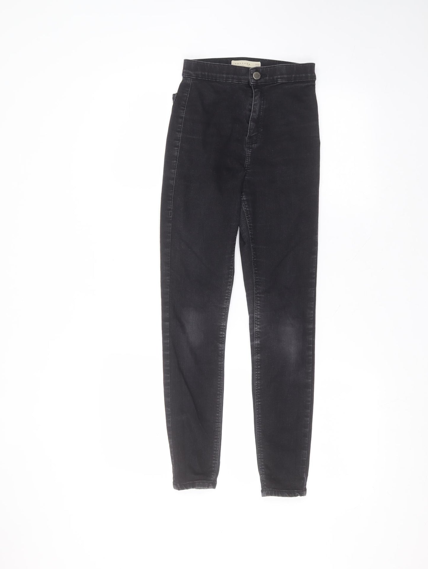 Topshop Womens Black  Cotton Skinny Jeans Size 26 in L30 in Regular