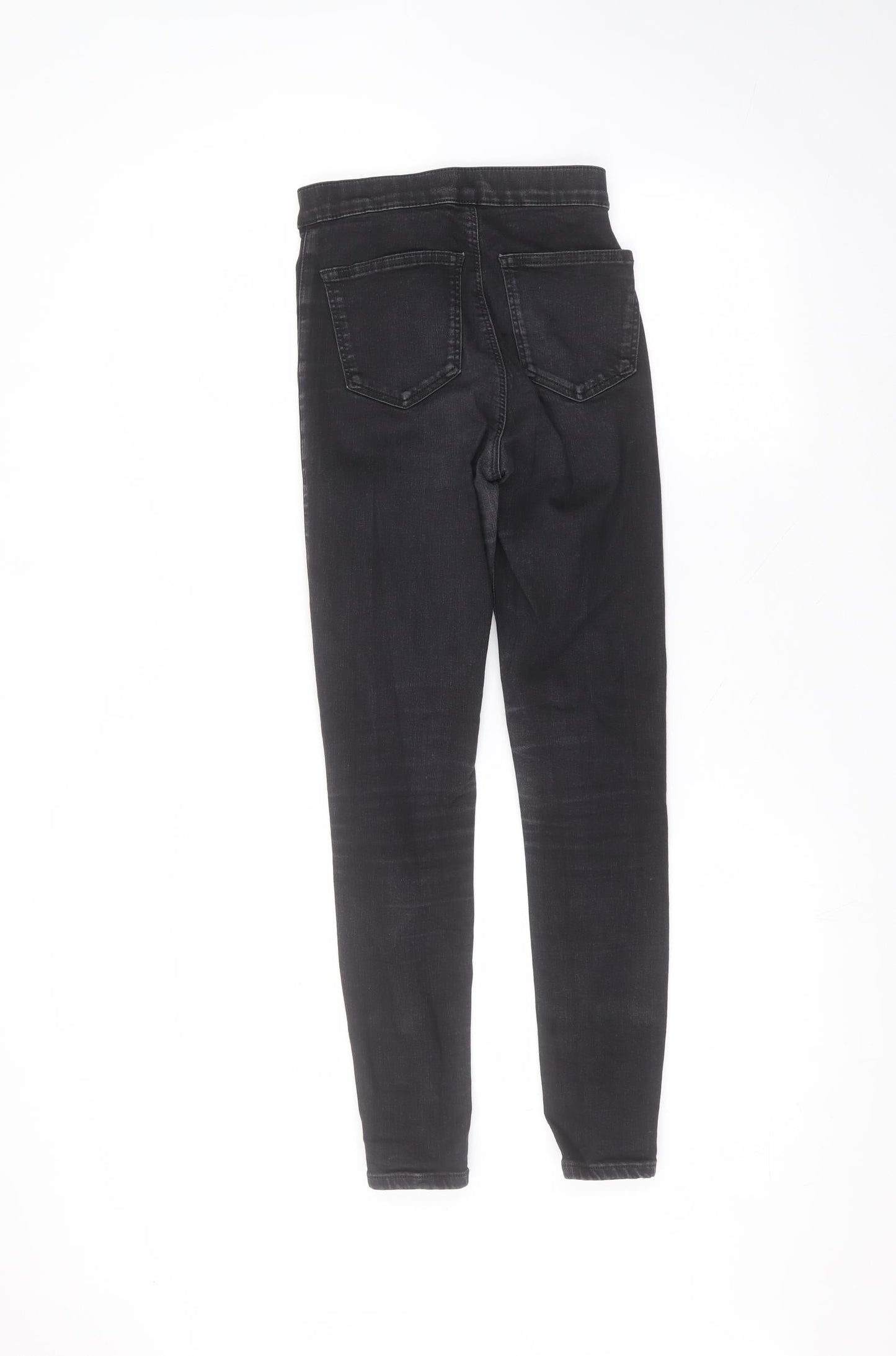 Topshop Womens Black  Cotton Skinny Jeans Size 26 in L30 in Regular