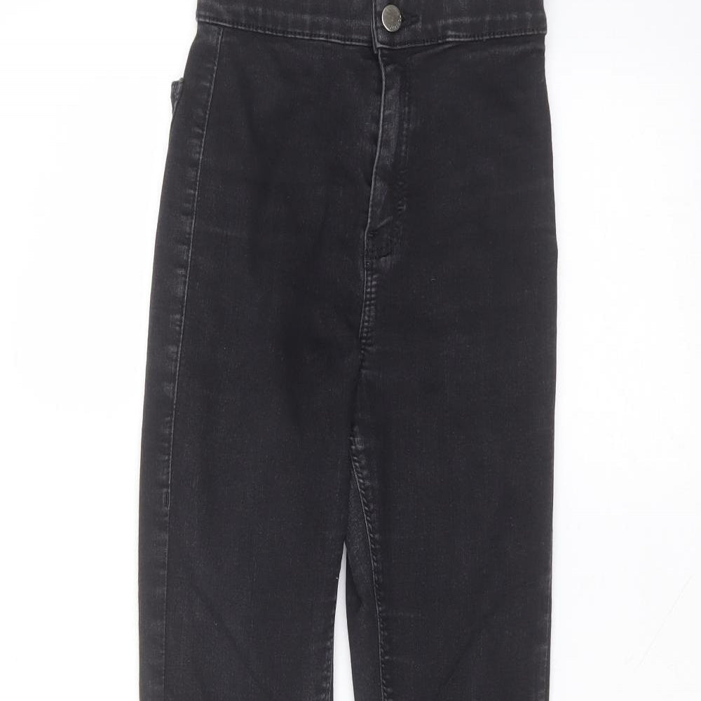 Topshop Womens Black  Cotton Skinny Jeans Size 26 in L30 in Regular