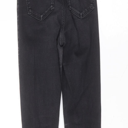 Topshop Womens Black  Cotton Skinny Jeans Size 26 in L30 in Regular