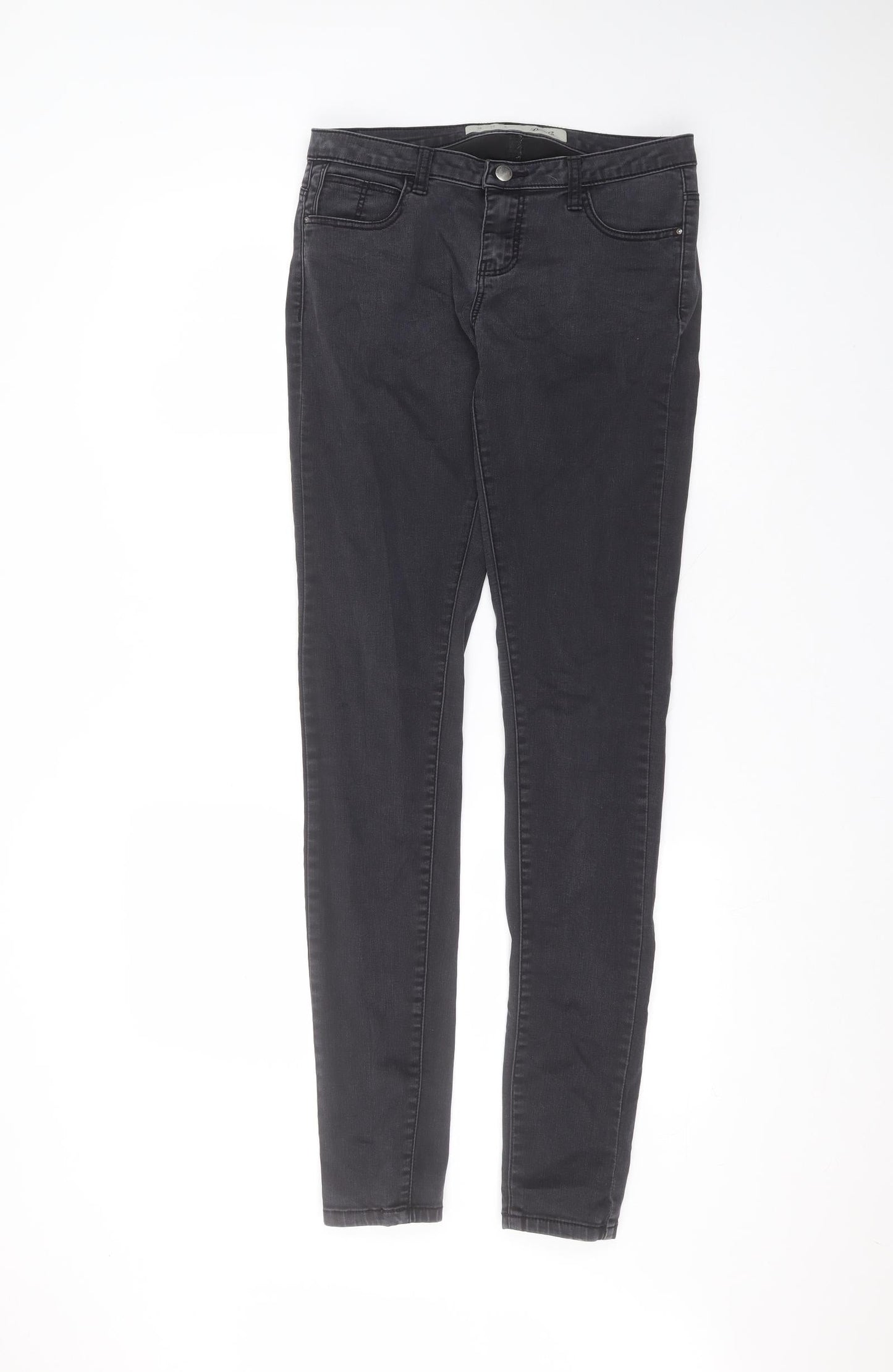 Denim & Co. Womens Black  Cotton Skinny Jeans Size 10 L31 in Regular