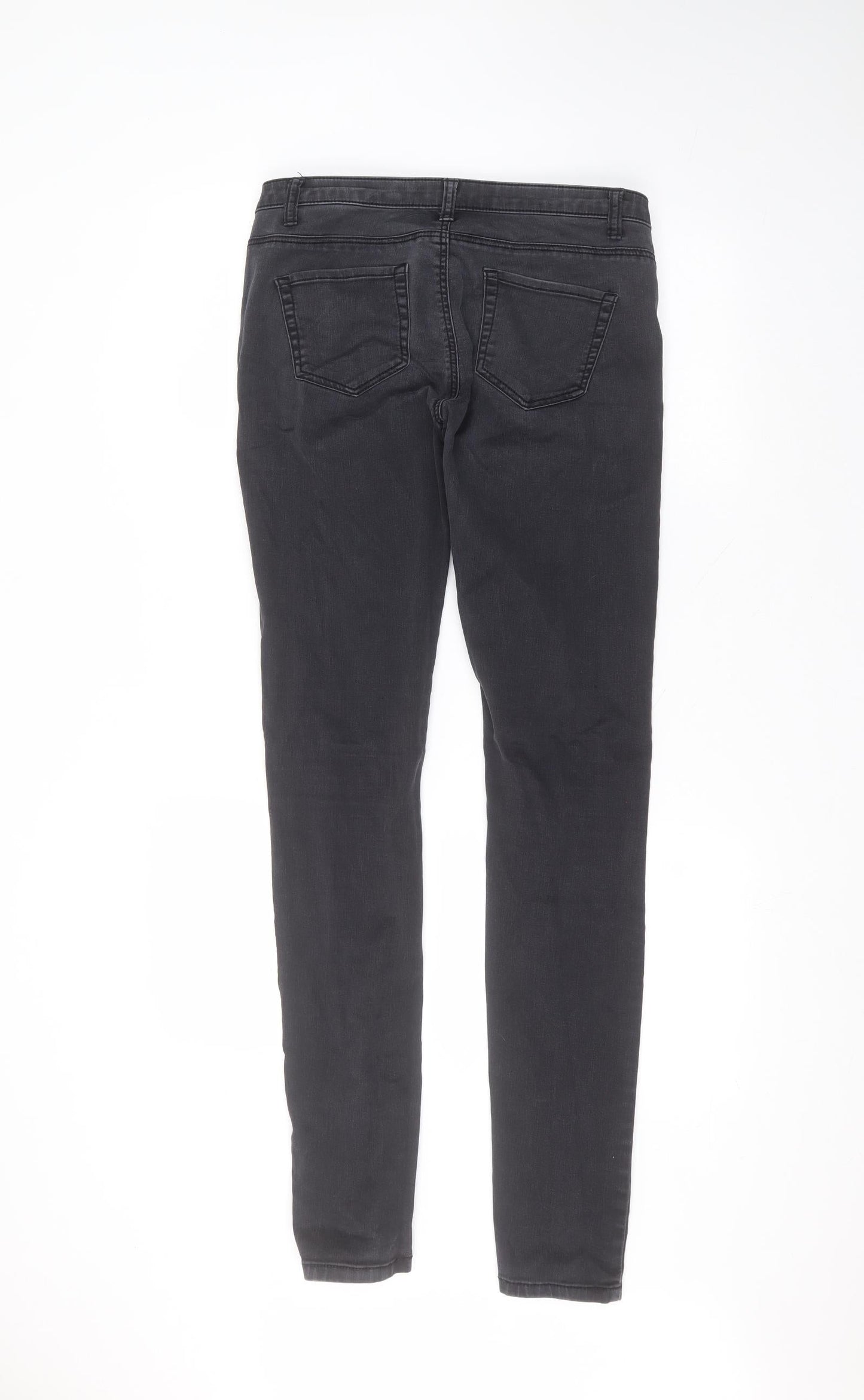Denim & Co. Womens Black  Cotton Skinny Jeans Size 10 L31 in Regular