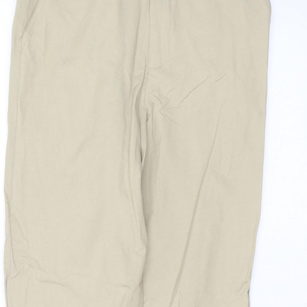 Womens UK Size 8 Preworn Regular Fit Straight Beige Jeans