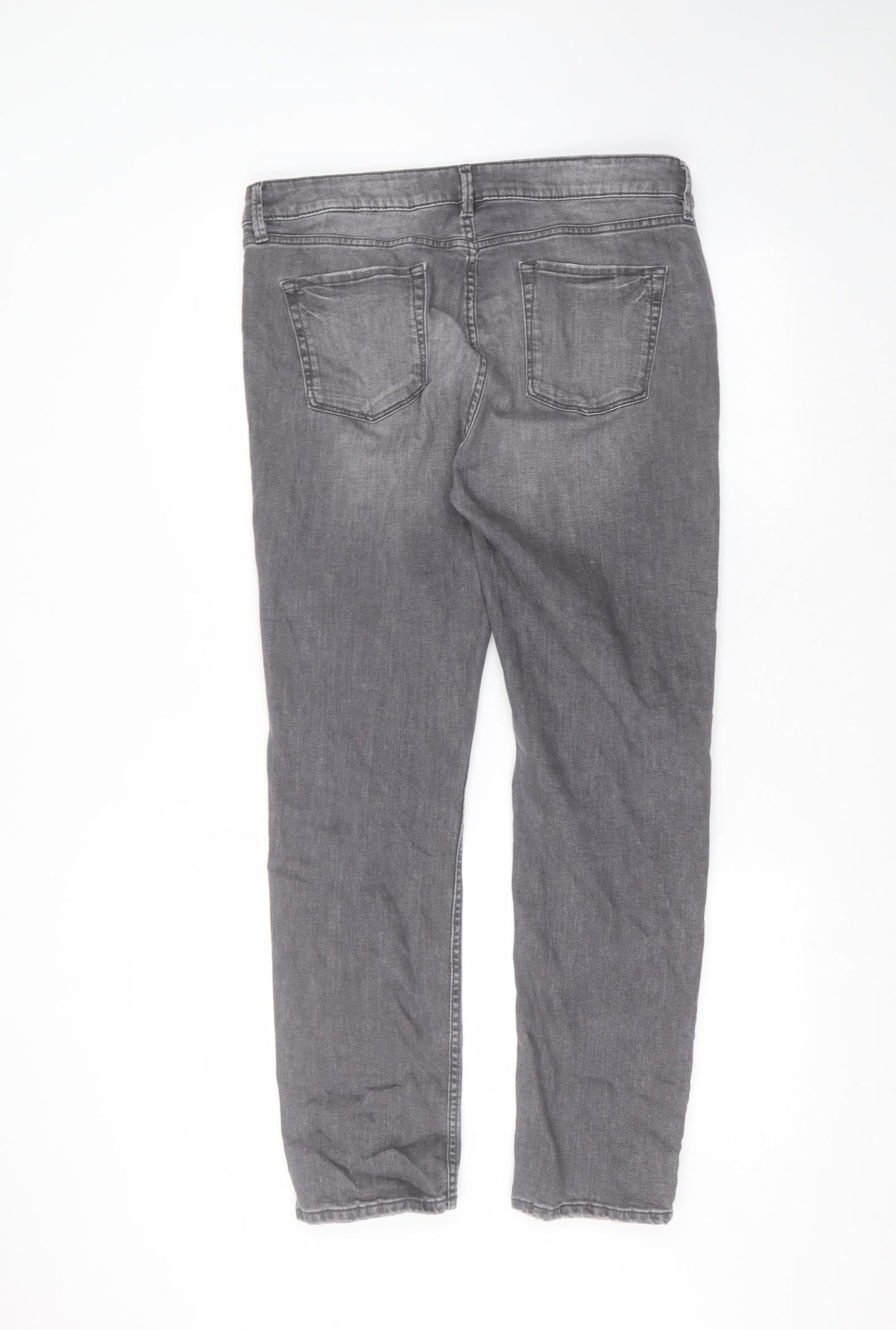 Womens UK Size 12 Marks and Spencer Regular Fit Straight Black Jeans