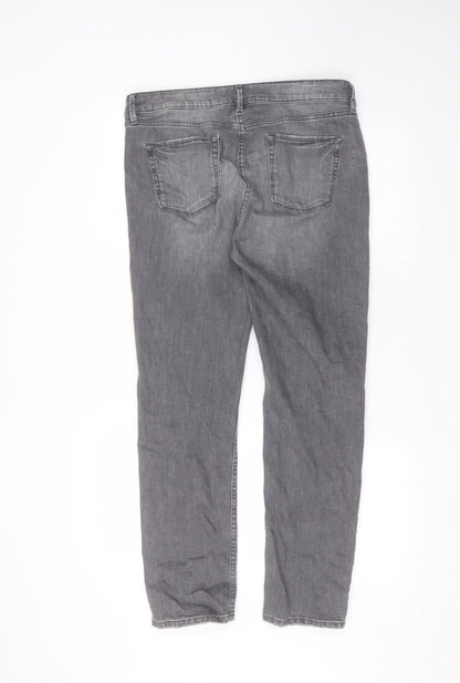 Womens UK Size 12 Marks and Spencer Regular Fit Straight Black Jeans