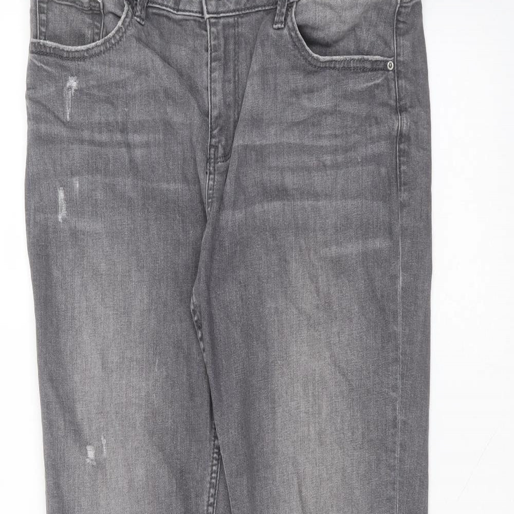 Womens UK Size 12 Marks and Spencer Regular Fit Straight Black Jeans