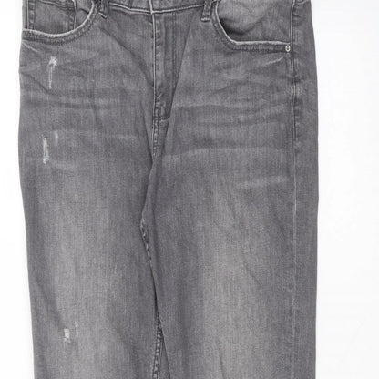 Womens UK Size 12 Marks and Spencer Regular Fit Straight Black Jeans