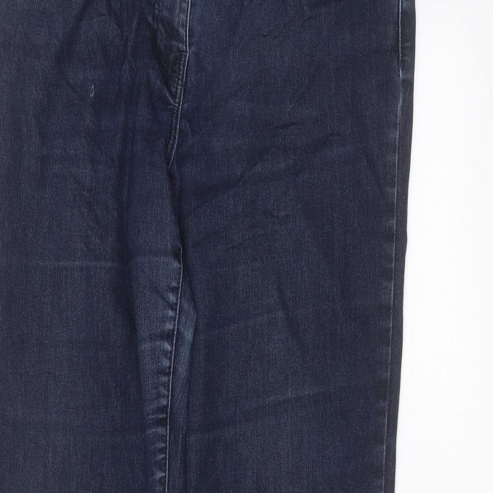 Bonmarché Mens Blue  Polyester Straight Jeans Size 16 L27 in Regular