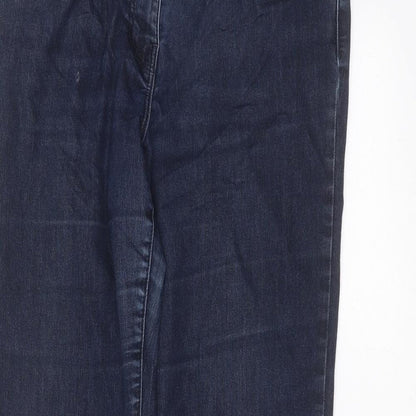 Bonmarché Mens Blue  Polyester Straight Jeans Size 16 L27 in Regular