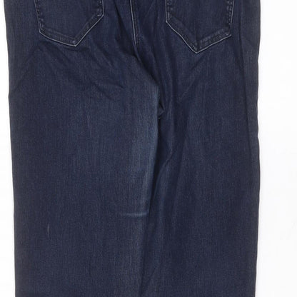 Bonmarché Mens Blue  Polyester Straight Jeans Size 16 L27 in Regular