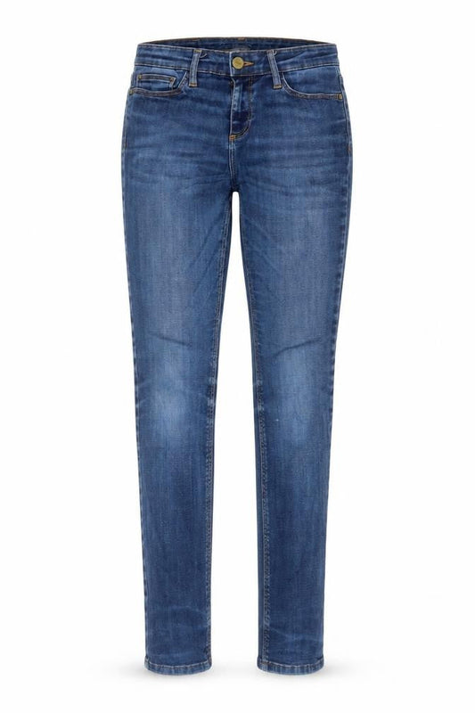 Front view of ESPRIT women’s blue cotton skinny jeans, size UK 26, in, 29-inch leg regular