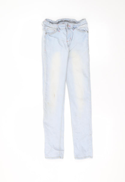 Blue System Womens Blue  Cotton Skinny Jeans Size 10 L26 in Regular