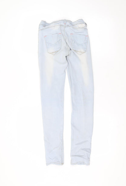 Blue System Womens Blue  Cotton Skinny Jeans Size 10 L26 in Regular