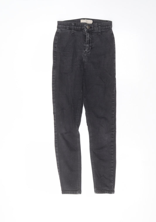 Topshop Womens Black  Cotton Skinny Jeans Size 22 in L24 in Regular