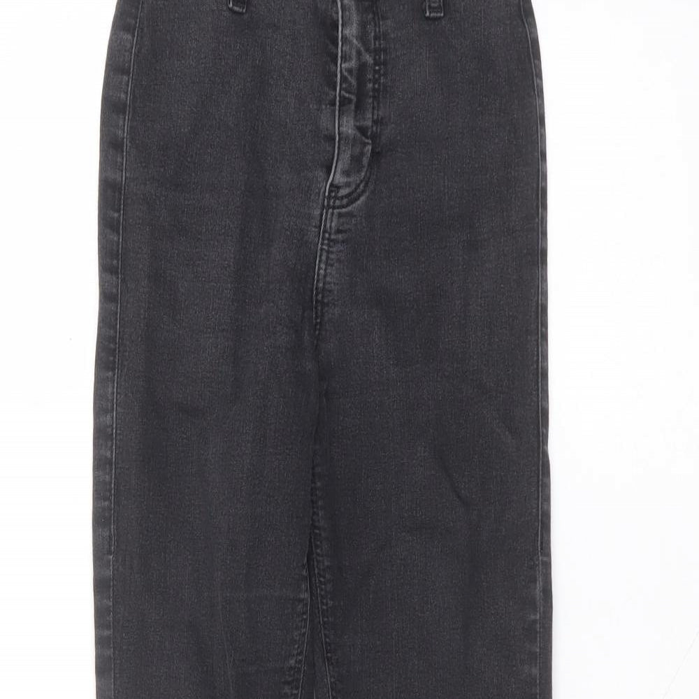 Topshop Womens Black  Cotton Skinny Jeans Size 22 in L24 in Regular